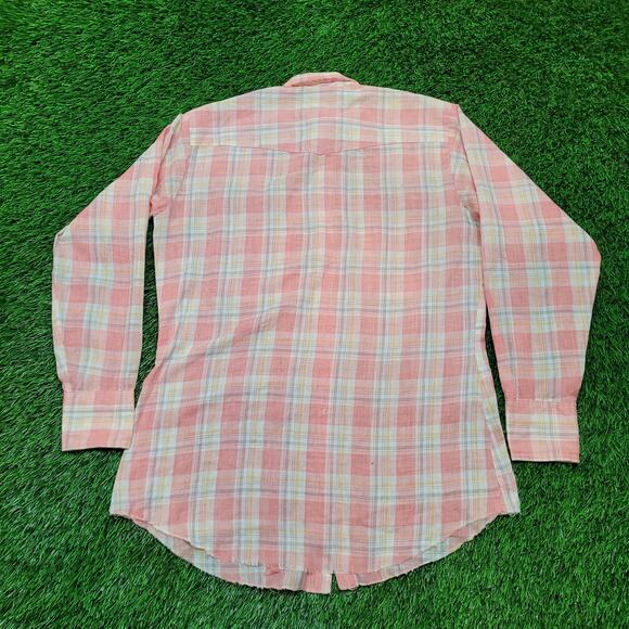 Vintage 70s Dee Cee Pearl Snap Western Shirt Mens M USA Disco Cowboy Sawtooth - Picture 4 of 11